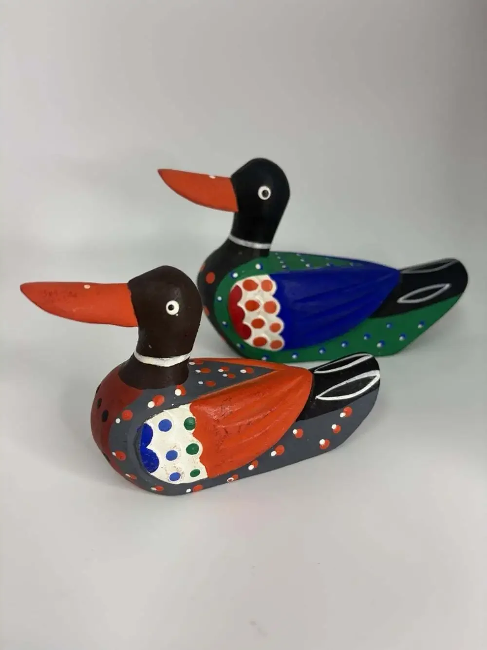 Hand painted Korean Wedding Ducks Lot Of 2